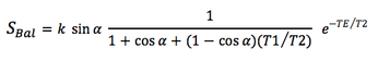 True FISP/ FIESTA signal equation simplified